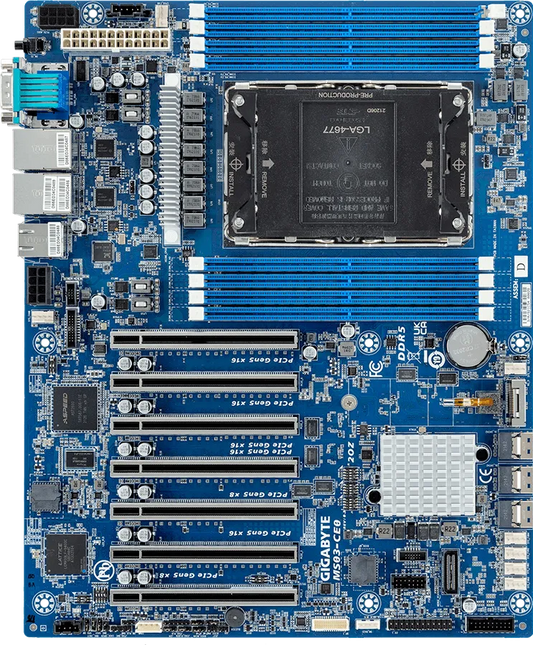 CS Launch Discount Combo - Gigabyte MS03-CE0 LGA-4677 Intel Xeon Platinum 8490H 1.6-3.5ghz 60C/120T + 4x SK hynix 16GB 1RX8 PC5-4800B-RD0-1010-NT 64GB DDR5 ECC RDIMM
