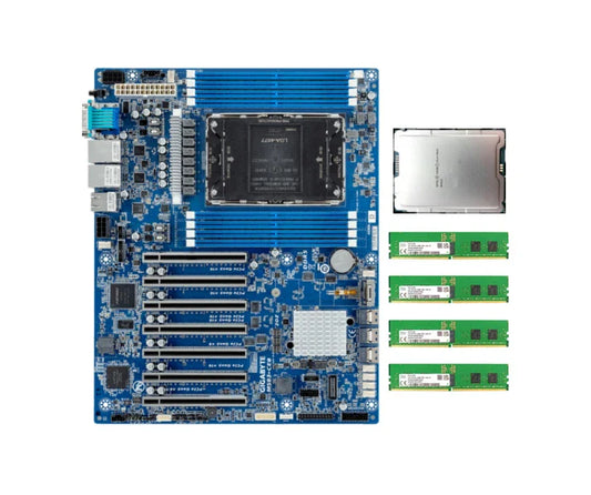 CS Launch Discount Combo - Gigabyte MS03-CE0 LGA-4677 Intel Xeon Platinum 8490H 1.6-3.5ghz 60C/120T + 4x SK hynix 16GB 1RX8 PC5-4800B-RD0-1010-NT 64GB DDR5 ECC RDIMM